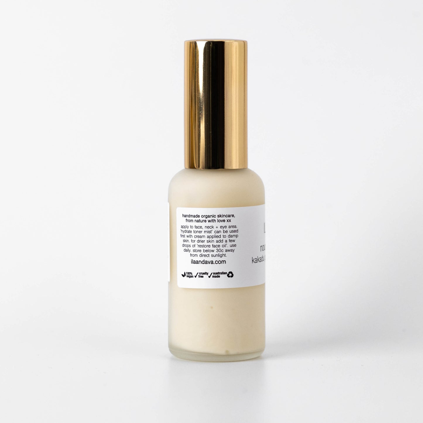 natural face moisturiser ila and ava