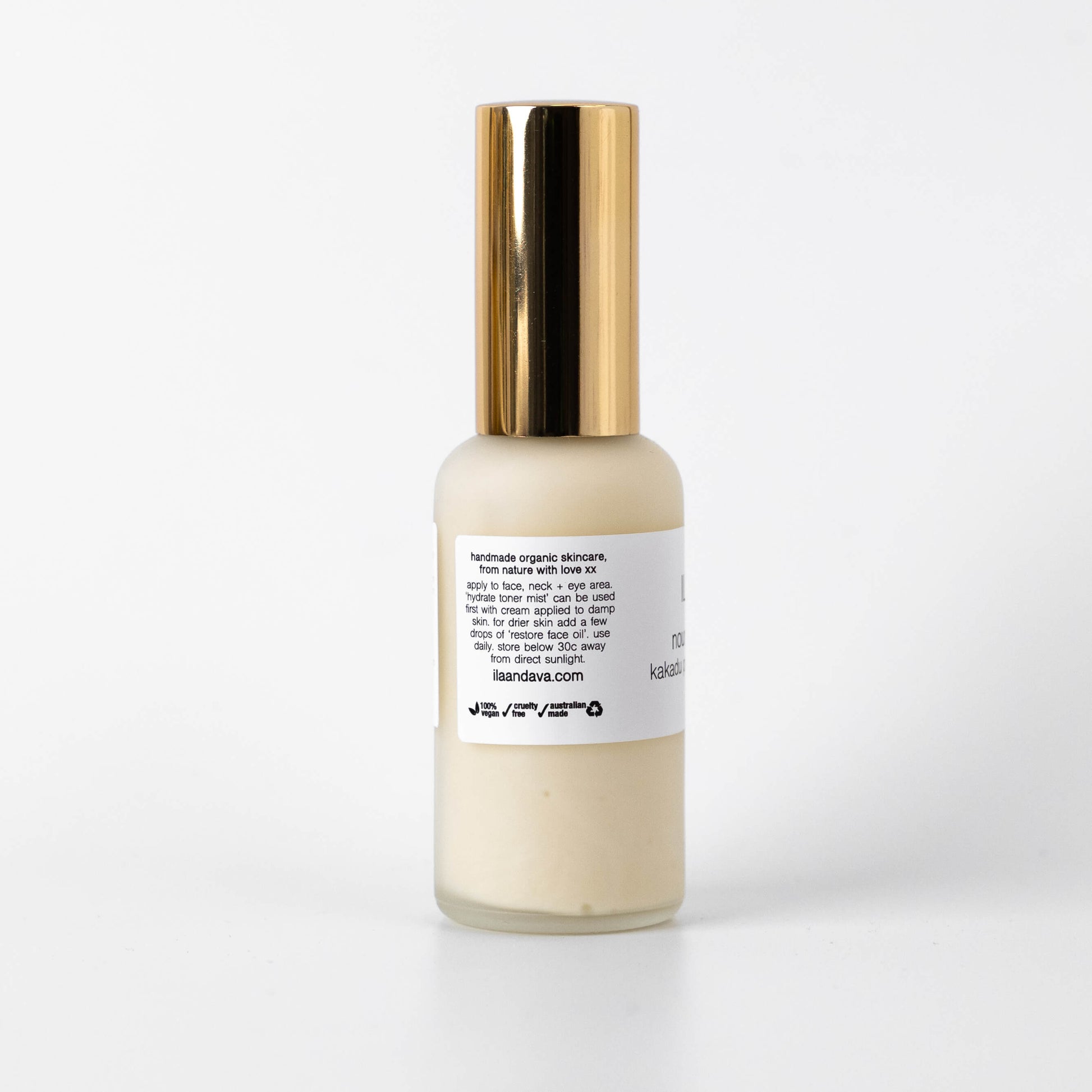 natural face moisturiser ila and ava